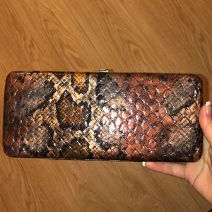Snake Print Clutch